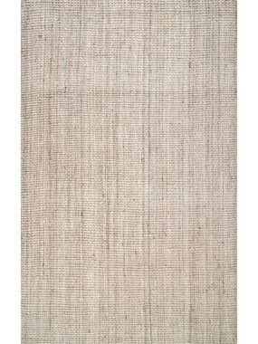 Neutral Beige Woven Area Rug - Stylish Home Accent